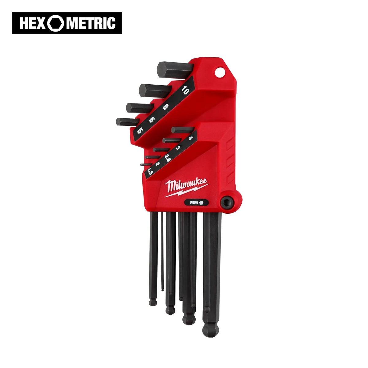 Milwaukee 9-Key Ball End L-Key SET - Metric