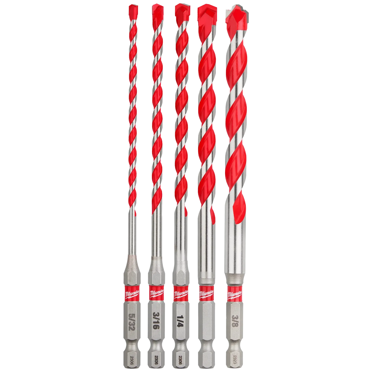 Milwaukee 5PC SHOCKWAVE Impact Duty Carbide Hammer Drill Bit Set