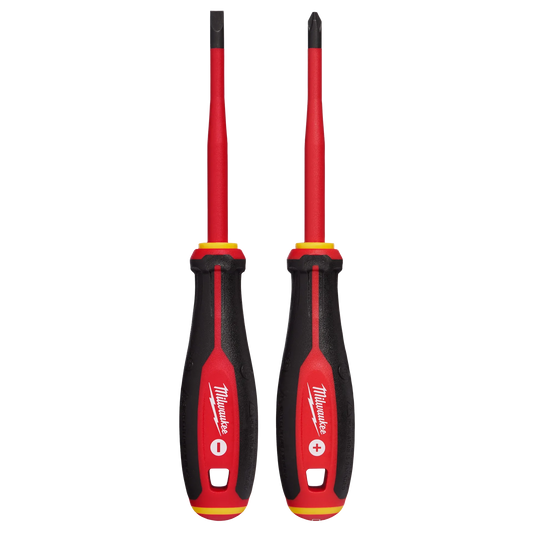 Milwaukee 2pc 1000V Insulated Slim Tip Screwdriver Set