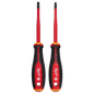 Milwaukee 2pc 1000V Insulated Slim Tip Screwdriver Set