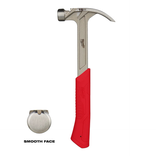 Milwaukee 16oz Smooth Face Hybrid Claw Hammer