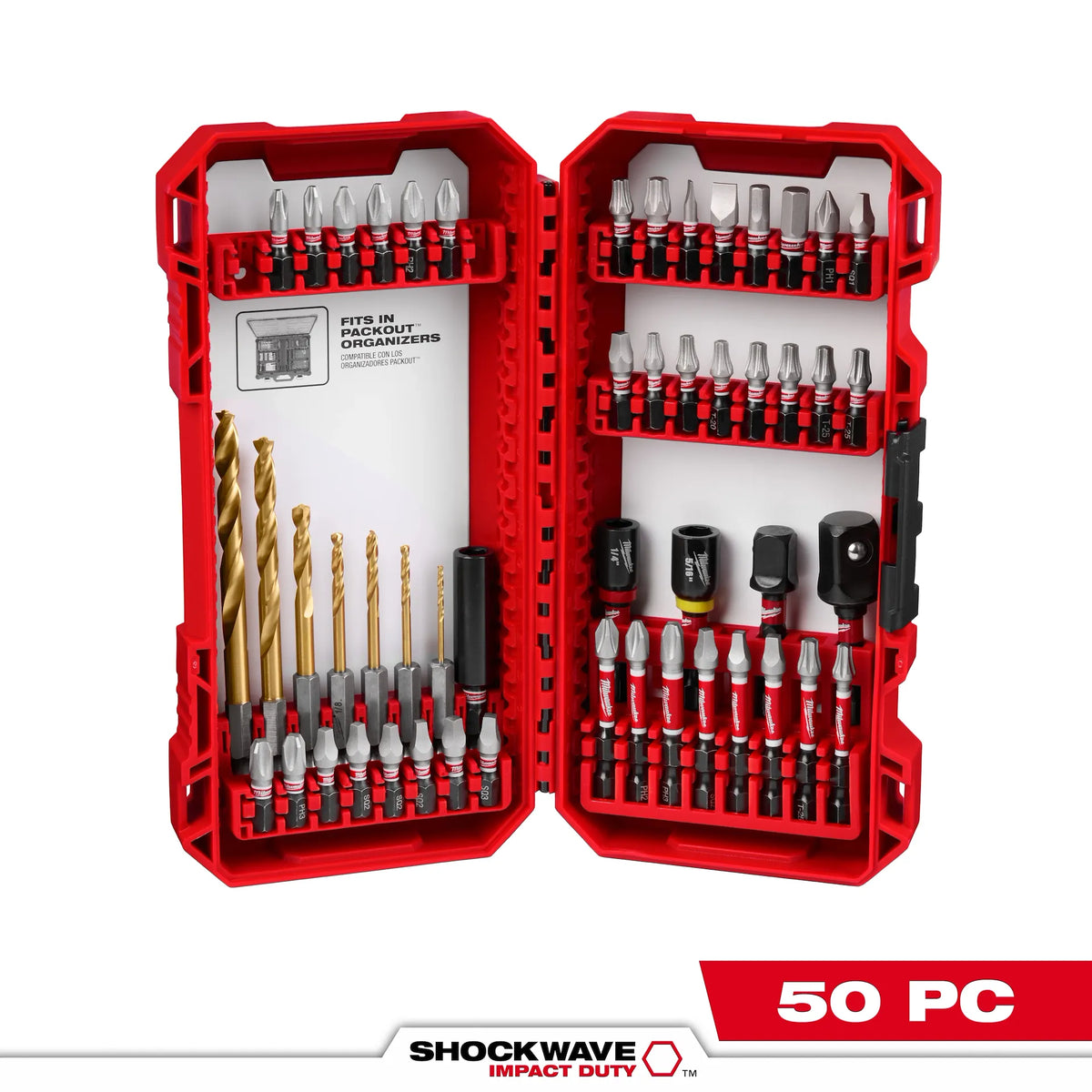 Milwaukee Shockwave Impact Duty Drill & Drive Set - 50PC