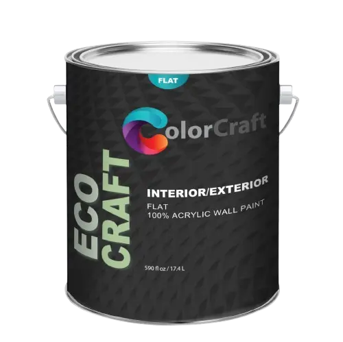 EcoCraft Int/Ext Acrylic Flat Paint Packaged Colors