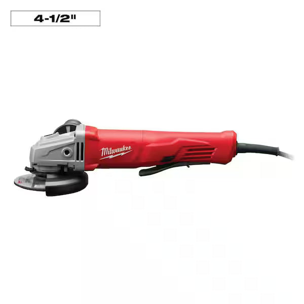 Milwaukee 11 amp Corded 4-1/2in Small Angle Grinder with Lock-on Paddle Switch