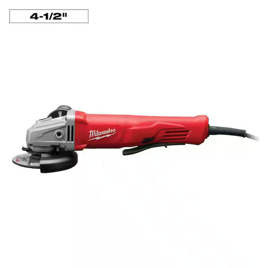 Milwaukee 11 amp Corded 4-1/2in Small Angle Grinder with Lock-on Paddle Switch